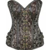Brokat Steampunk Korsett Braun
