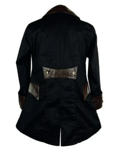 Schwarz-braune Piraten Steampunk Jacke -FaschingFreude Verkäufe steampunk piraten jacke gothicjacke piratenmantel pirate jacket 31417 2