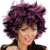 Steamy Perücke Schwarz-Lila Für Karneval