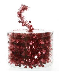 Sterngirlande In Bordeauxrot