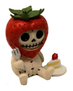 Furrybones Figur Klein - Strawberry -FaschingFreude Verkäufe strawberry furrybones figur furrybones sammelfigur skelettfigur 38753 04