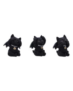 Drei Weise Vampir Kätzchen Figuren 3er Set -FaschingFreude Verkäufe three wise vampuss vampir kaetzchen drei weise vampir kaetzchen halloween tischdeko gothic homeware 54582 04