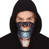 Totenschädel Tuch Mit Klettverschluß -FaschingFreude Verkäufe totenkopf tuch mit klettverschluss skull bandana halloween maske halloween kostuem accessoire kostuem zubehoer 39128