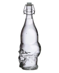 Totenschädel Wasserflasche Mit Bügelverschluss 1L -FaschingFreude Verkäufe totenkopf wasserflasche mit buegelverschluss totenschaedel wasserflasche skull water bottle gothic deko 54611 04