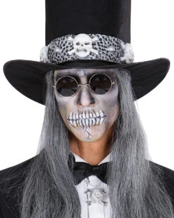 Halskette Mit Strass-Totenkopf -FaschingFreude Verkäufe totenkopfkette skull necklace piraten kostuemzubehoer strass totenkopf 18446 4