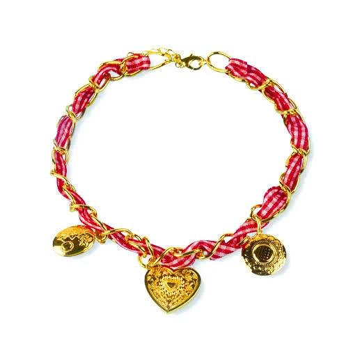 Trachten-Halsband Mit Schmuckband 3 Trachten-Halsband Mit Schmuckband