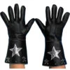 Schwarz-silberne Cowboy Handschuhe