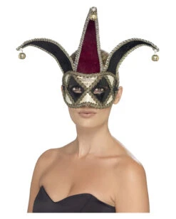 Venezianische Hofnarren Maske -FaschingFreude Verkäufe venezianische harlekin augenmaske venezianische maske fuer maskenbaelle venezianische hofnarren maske 24562 2