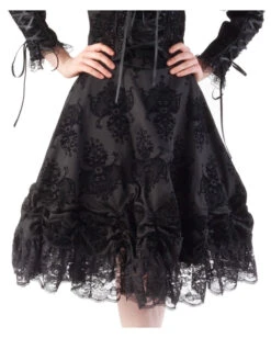 Kiara Spitzenrock Knielang -FaschingFreude Verkäufe viktorianischer gothic rock gothic fashion gothic rock mit damask muster gothic skirt 660663 2