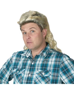 Vokuhila Männer Perücke Blond-Meliert