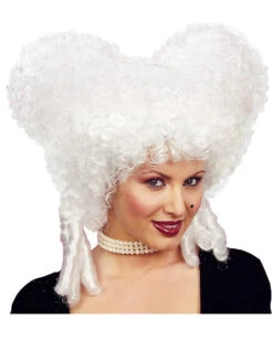 Weiße Rokoko Perücke Mit Stöpsellocken