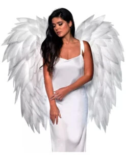 Weiße Federlose Flügel 90cm