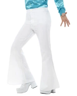 Weiße Herren Schlaghose