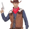 Cowboy Weste Wildleder-Look -FaschingFreude Verkäufe western weste wildleder look mit fransen cowboy vest suede look cowboy kostuem 38517 01