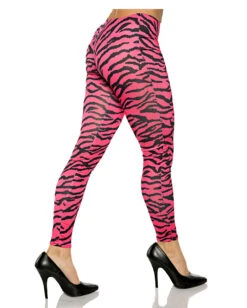 80s Zebra Leggings Pink
