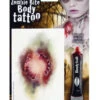 Zombie Tattoo-Wunde Mit Filmblut