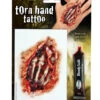 Fleischwunde Hand Tattoo Mit Filmblut