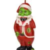 Zombie Nikolaus Christbaumkugel 8,9cm -FaschingFreude Verkäufe zombie santa weihnachtskugel halloween und horror weihnachtsdeko und ornamente scary halloween ornaments 54740